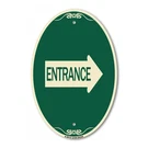 Signmission Designer Series - Right Arrow Entrance 12" X 18" Aluminum. Fixed Price $44.99.