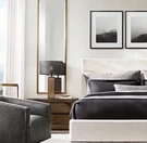 Restoration Hardware Pendant Leaner Mirror 80X24 - Brass ( Price For Pair). Fixed Price $4910.00.