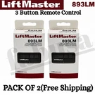 Liftmaster 893LM Security+ Button Garage Door Opener Remote Control Pack Of 2. Fixed Price $23.94.
