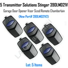 5 Transmitter Solutions Stinger 390LMD21V Garage Door Opener Visor Sized Remote. Fixed Price $108.00.