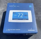Emerson Sensi Smart Thermostat W/ Color Touchscreen Wi-fi ST75W Black. Fixed Price $99.99.