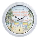 433-3841MV1T Margaritaville 15.75" In/out Wall Clock With Temp Change Attitude. Fixed Price $49.95.