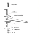 Liftmaster 50-19503 Push To Bracket Per Arm LA400 LA412 Swing Gate Opener. Fixed Price $87.99.
