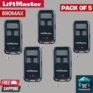 5 Pack - Liftmaster 890 Max Mini Keychain Garage Door Openers Security + 2.0. Fixed Price $70.55.