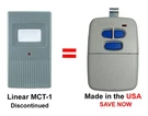 Linear MCT-1 DNT00083 Compatible Button Visor Remote Made Usa. Fixed Price $15.95.