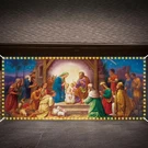 Tatuo 7' X 16' Christmas Nativity Garage Door Banner Cover With Led Light. Fixed Price $47.47.