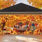 Preboun Fall Leaves Garage Door Banner 7X16FT Autumn Pumpkin Scarecrow Decor. Fixed Price $61.18.