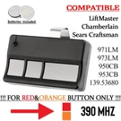 For Sears Craftsman 139.53778 Compatible 390MHZ Button Visor Garage Remote. Fixed Price $13.55.