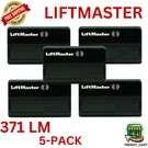 Liftmaster 371LM 5-PACK 1-BUTTON Remote Control. Fixed Price $58.00.