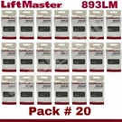 Liftmaster 893LM Button Garage Door Opener Remote Control Pack # 20. Fixed Price $183.80.