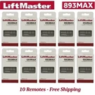 893MAX Button Lift Master Visor Remote Control Garage Door Opener Pack Of 10. Fixed Price $89.00.