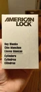 American Lock Key Blanks And Cylinders Six Sets New Box APT2001KA Sku 76443. Fixed Price $24.50.