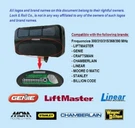Liftmaster Genie Universal Remote Control Garage Door Opener 375UT 823LM &more. Fixed Price $6.88.