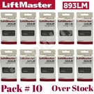 Liftmaster 893LM Button Garage Door Opener Remote Control Pack # 10. Fixed Price $99.00.