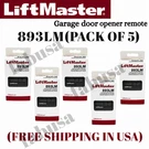 Liftmaster 893LM Security+ Button Garage Door Opener Remote Control Pack Of 5. Fixed Price $59.95.