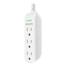Philips Elite 3-OUTLET Surge Protector W/ 8FT Braided Extension Cord , White. Fixed Price $11.89.