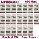 893MAX Button Liftmaster Visor Remote Control Garage Door Opener Pack # 20. Fixed Price $183.80.