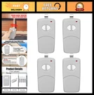 4 Pcs 2 Channel Garage Door Opener Remote Control Transmitter 300MHZ With Clips. Fixed Price $57.99.