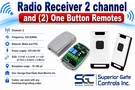 Radio Receiver For Gate Door With (2) Remotes. Fixed Price $23.00.
