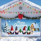Ivn Christmas Garage Door Cover Decoration 13X6FT Gnomes With Snowy Cottage A.... Fixed Price $35.63.