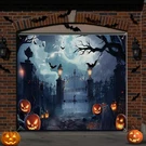 Preboun Halloween Garage Door Banner Large Hanging Backdrop 7 X 8 Ft. Fixed Price $23.23.