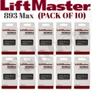 10 Pack 893MAX Liftmaster Button Remote Control Garage Door Opener. Fixed Price $89.90.