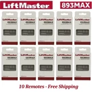 10 Pack 893MAX Liftmaster Button Remote Control Garage Door Opener. Fixed Price $85.49.