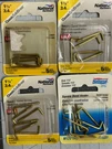 4-PACK 5/PC (20 Hooks) National Hardware N120-543 Brass Square Bend 1-3/8". Fixed Price $17.75.