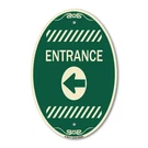 Signmission Designer Series - Entrance Left Arrow 12" X 18" Aluminum. Fixed Price $44.99.