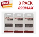 Pack 893MAX Liftmaster Button Remote Control Garage Door Opener. Fixed Price $29.99.