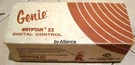 Vtg Genie Cryptar Ii Digital Control AT-55/AR-75 Empty Box. Fixed Price $20.00.