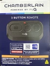 Chamberlain 3-BUTTON Black Garage Door Remote CH363. Fixed Price $30.99.