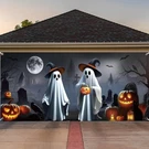 Preboun Halloween Ghost Garage Door 7 X 16 Ft, As Shown In The Picture. Fixed Price $52.88.