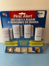 First Alert Instant Alarm For 4 Windows Doors Peel And Stick As Seen On Tv. Fixed Price $7.50.