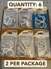 6-PACK 2PC National Hardware N245-952 Under Shelf Coat Hook White Storage Hanger. Fixed Price $31.97.