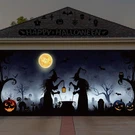 Halloween Witch Silhouette Garage Banner 6X13FT Outdoor Party Decoration. Fixed Price $31.91.