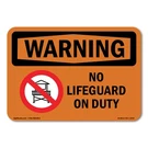 No Lifeguard On Duty Ansi Warning Sign Metal Plastic Decal. Fixed Price $32.99.