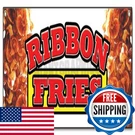 Signmission 72 Ribbon Fries Banner Hot Chips French Signs. Fixed Price $46.25.
