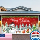 7X16 Ft Christmas Garage Cover: Snowman Decorations Xmas Outdoor Banner Lar. Fixed Price $80.98.