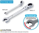 Tone 8-24MM Ring Wrench Ratcheting Spanner Flex Head Rmfq 11 Or 13 Set. Fixed Price $389.55.