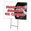 Signmission Tune Ups Brakes Oil Change 18X24 Yard Stake Outdoor Plastic. Fixed Price $46.52.