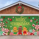 Christmas Candy Garage Door Decoration Merry Banner Cov.... Fixed Price $42.54.