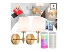 Wireless Peel And Stick Wall Sconces - Set Of 2 Battery Operated Lights. Fixed Price $49.99.