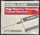 Liftmaster 412HM 390MHZ Universal Coaxial Receiver For Gate & Garage Door Opener. Fixed Price $64.95.