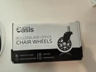 Office Oasis Replacement Chair Wheels Set 5 Black Rollerblade Style. Fixed Price $19.99.