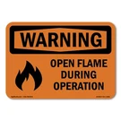 Open Flame During Operation Ansi Warning Sign Metal Plastic Decal. Fixed Price $47.99.