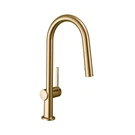 Hansgrohe Talis Black High Arc Kitchen Faucets With Pull Down. Fixed Price $347.20.