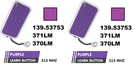 2 For Sears Craftsman 139.53753 Garage Door Opener Remote 315MHZ Purple Keychain. Fixed Price $13.96.