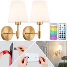 Peel And Stick Wall Sconces Battery Operated Wireless Adhesive Lights Ea.... Fixed Price $71.64.