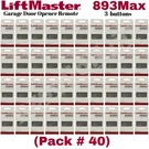 Liftmaster 893MAX Button Visor Remote Control Garage Door Opener Pack # 40. Fixed Price $409.90.